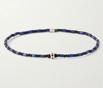 Armband mit Saphiren, Zierperlen aus Glas und Details aus Gold