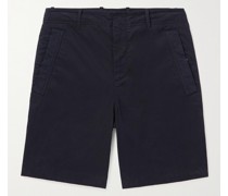 Gerade geschnittene Shorts aus Stretch-Baumwolle