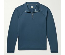 Movement™ Sweatshirt aus recyceltem Stretch-Jersey mit kurzem Reißverschluss
