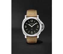Luminor Base Logo Hand-Wound 44mm Stainless Steel and Suede Watch, Ref. No. PAM01086