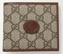 Leather-Trimmed Monogrammed Supreme Coated-Canvas Billfold Wallet