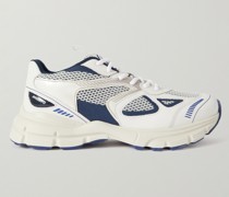 Marathon Runner Sneakers aus Mesh und Leder mit Gummibesatz
