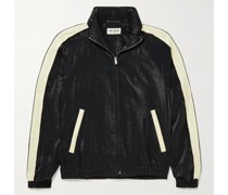 Logo-Embroidered Striped Shell Track Jacket