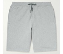 Gerade geschnittene Shorts aus Baumwoll-Jersey mit Kordelzugbund