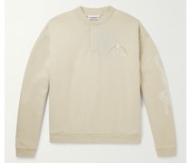 Stardust Sweatshirt aus Baumwoll-Jersey mit kurzer Knopfleiste und Logoprint