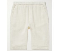 Agro gerade geschnittene Shorts aus einer Baumwoll-Leinenmischung