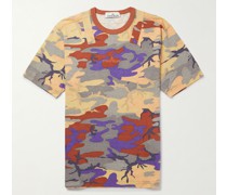 Logo-Embroidered Camouflage-Print Cotton-Jersey T-Shirt