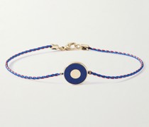 Armband aus Kordel mit Detail aus Gold und Emaille