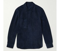 Hemdjacke aus Veloursleder