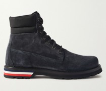 Vancouver Schnürstiefel aus Veloursleder mit Canvas-Besatz