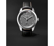 Airco Mach 2 Anthracite Automatic 40mm Stainless Steel and Leather Watch, Ref. AIRCO-M2-AN-R-S
