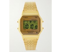 T80 34mm Gold-Tone Digital Watch