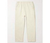 Straight-Leg Garment-Dyed Cotton-Jersey Sweatpants