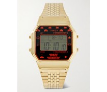 + Space Invaders T80 34mm Gold-Tone Watch
