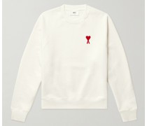 Sweatshirt aus Stretch-Baumwoll-Jersey mit Logostickerei
