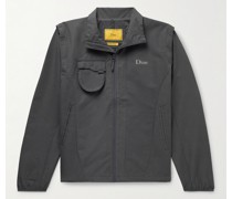 Wandelbare Jacke aus Canvas mit Logoprint