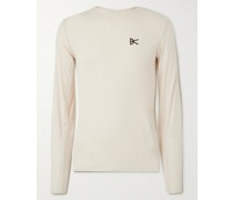 Aloe Oberteil aus Stretch-Jersey mit Perforationen und Logoprint