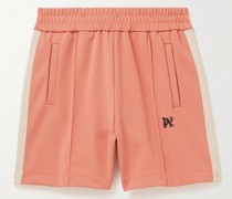 Weit geschnittene Shorts aus Jersey mit Logostickerei und Streifen