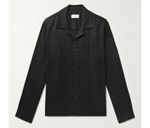 Marco Zen Hemd mit Reverskragen aus Jacquard aus einer Lyocell-Leinenmischung
