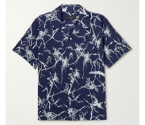 Avery Convertible-Collar Printed Cotton Shirt