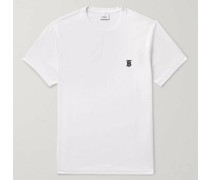 T-Shirt aus Baumwoll-Jersey mit Logostickerei