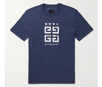 4G T-Shirt aus Baumwoll-Jersey mit Logoprint