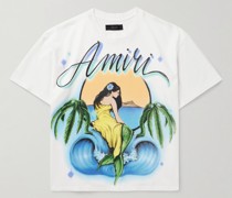 Oversized-T-Shirt aus Baumwoll-Jersey mit Logoprint