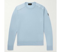 Kerrigan Pullover aus Merinowolle in Rippstrick mit Einsätzen