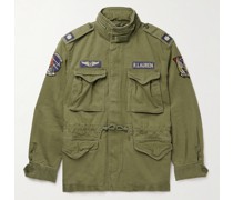 M65 Logo-Appliquéd Herringbone Cotton Field Jacket