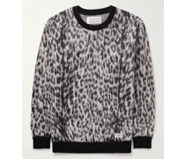 Pullover aus Jacquard-Strick mit Leopardenmuster