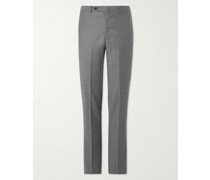 Schmal geschnittene Hose aus Wolle