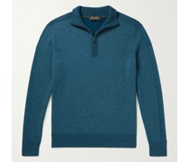 Half-Zip Cashmere and Silk-Blend Sweater