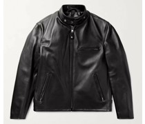 Classic Racer schmal geschnittene Bikerjacke aus Leder