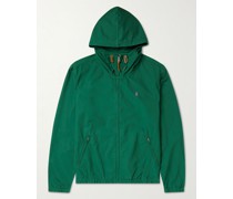 Logo-Embroidered Cotton Hooded Jacket