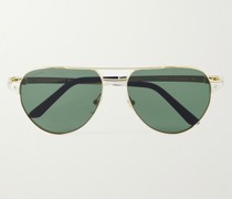 Goldfarbene Pilotensonnenbrille