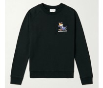 Logo-Embroidered Printed Cotton-Jersey Sweatshirt