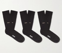 Set aus drei Paar Socken aus einer Baumwollmischung