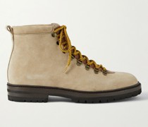 Calaurio Wanderstiefel aus Veloursleder mit Lederbesatz
