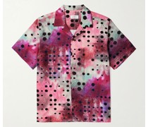 Canty Hemd aus Twill aus einer Mischung aus Baumwolle und Tencel™ Lyocell mit Reverskragen und Punkteprint