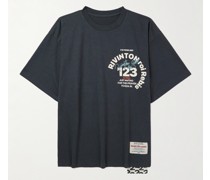C.V.A. Paris T-Shirt aus Baumwoll-Jersey mit Applikation und Logoprint