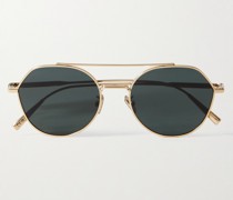 DiorBlackSuit R6U goldfarbene Pilotensonnenbrille