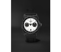 B347 Panda Automatic Chronograph 41.5mm Carbon Fibre and Rubber Watch, Ref. No. B347-CF-WHI-BLK