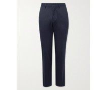 Gerade geschnittene Chino aus einer Stretch-Baumwoll-Kaschmirmischung