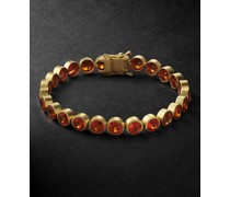 Medium Armband aus 14 Karat Gold mit synthetischen Saphiren