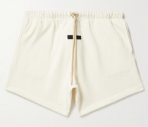 Shorts aus Jersey aus einer Baumwollmischung mit Kordelzugbund und Logoapplikation