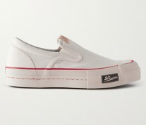 Zahra Slip-ons aus Flammgarn-Canvas aus Baumwolle