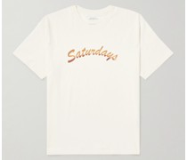 Horizon Script T-Shirt aus Baumwoll-Jersey mit Logoprint