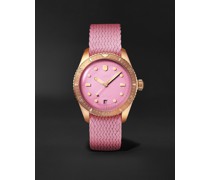 Divers Sixty-Five Automatic 38 mm Uhr aus Bronze mit Armband aus recyceltem Perlon®, Ref.-Nr. 01 733 7771 3158-07 3 19 04BR