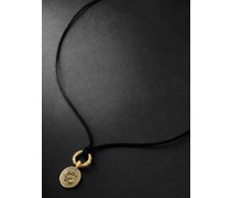 Legends Naga Gold and Leather Pendant Necklace