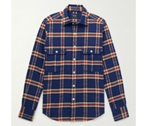 Kariertes Hemd aus Woll-Twill